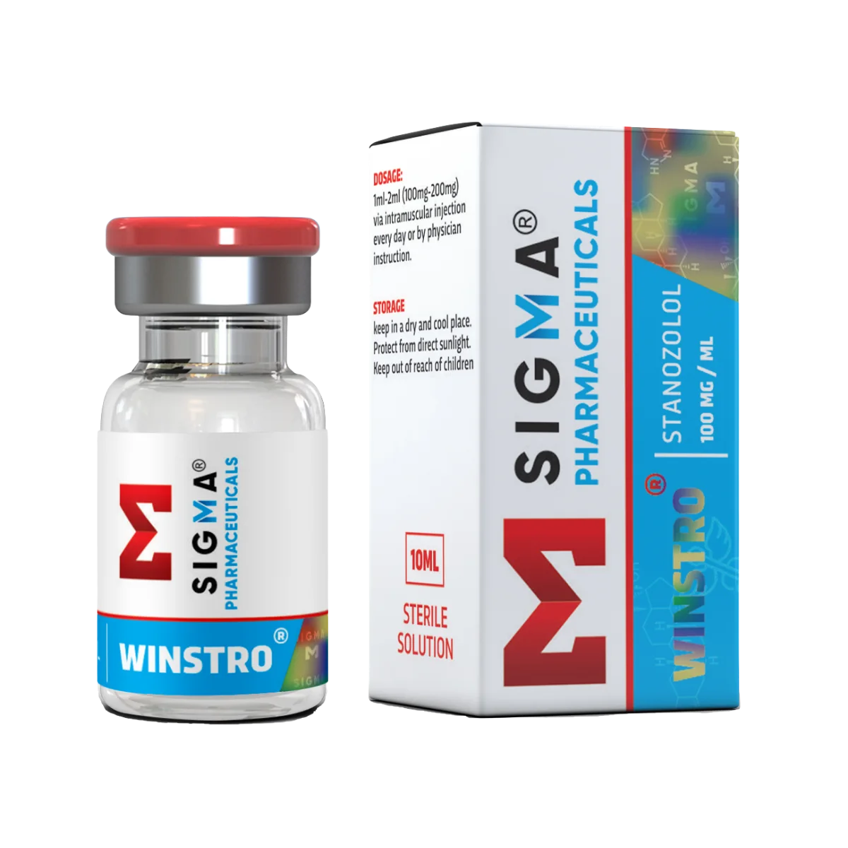 Sigma Winstro stanozolol injection 100mg vial and box